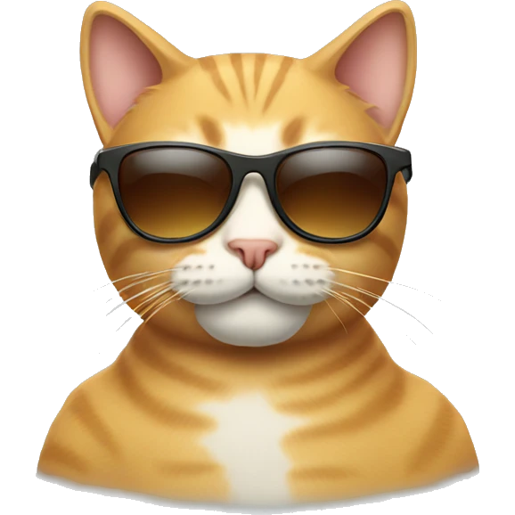 Cat with sunglasses emoji