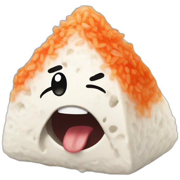 screaming onigiri emoji