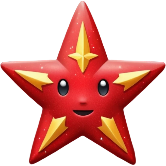 red star glitter space emoji