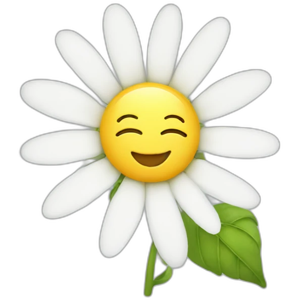 Daisy with sun and moon emoji