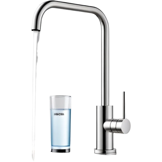 “A slim countertop direct-flow water purifier without water tank, minimal white design with a single faucet, standing on a kitchen counter, soft lighting, modern style” emoji