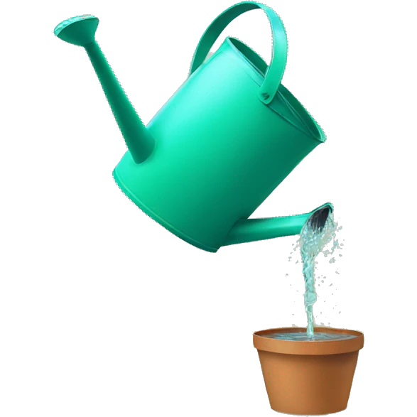 watering can pouring water emoji