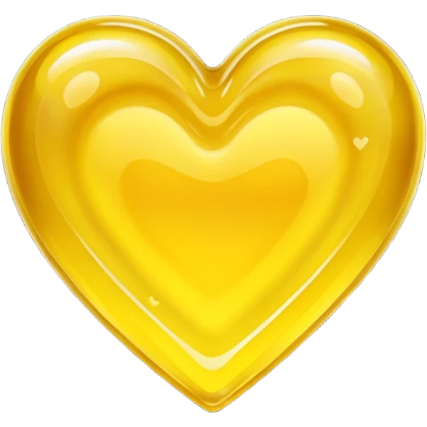 heart shade yellow color sour jelly emoji