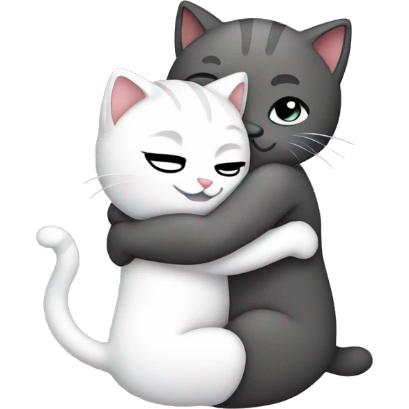 Kitty hug love emoji