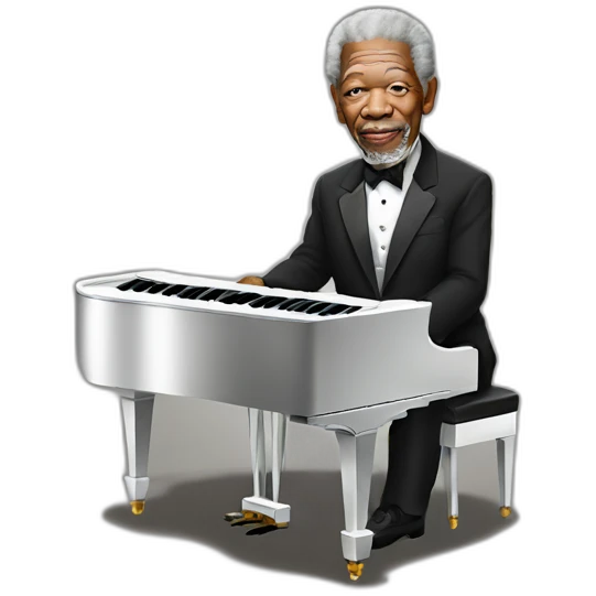 Morgan Freeman　playing piano emoji