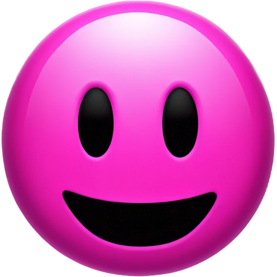 Neon pink Pac-Man ghost emoji