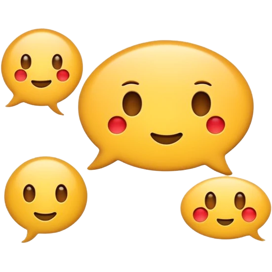 modern chat emoji with speech bubble and three dots emoji