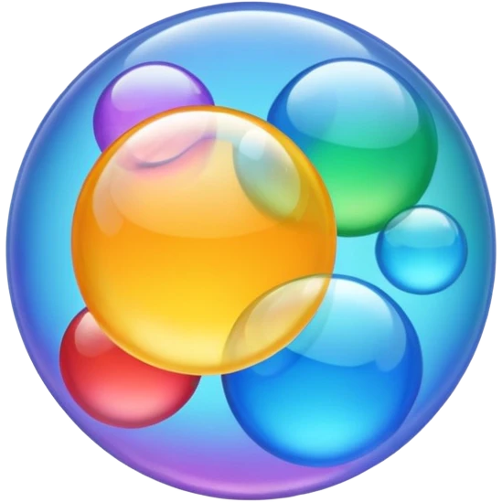 make an emji showing bubble boom emoji