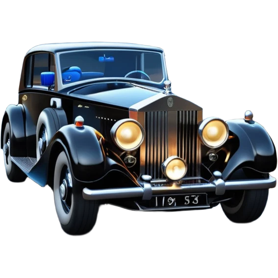  Shining Darth Vader themed 1934 Rolls Royce scary Halloween monster rc car racing dark country road blue headlights  emoji