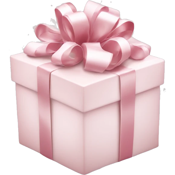 Light pink Christmas gifts under a white Christmas tree  emoji