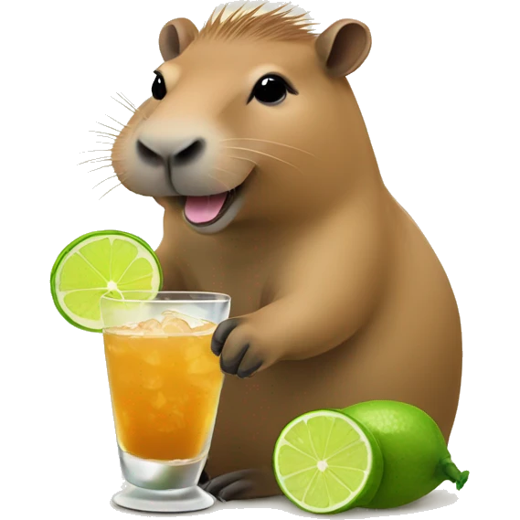capybara with a margarita  emoji