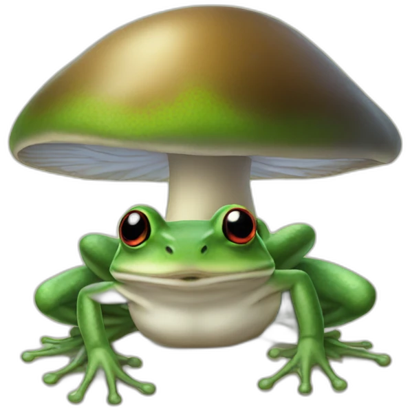 a frog under a mushroom emoji