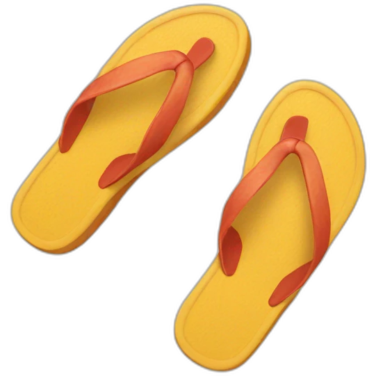 hand holding a flip flop emoji