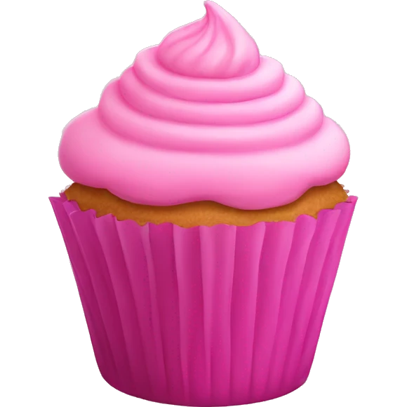 Pink cupcake emoji