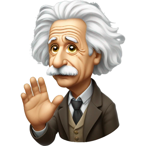 albert einstein vawes hand emoji