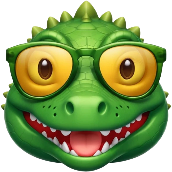Cocodrilo con gafas de sol emoji