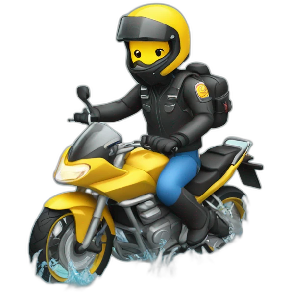 Motorrad im wasser emoji