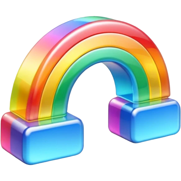 A 3d, not too detailed rainbow colored sparkling electric icon shaped prismatic icon emoji