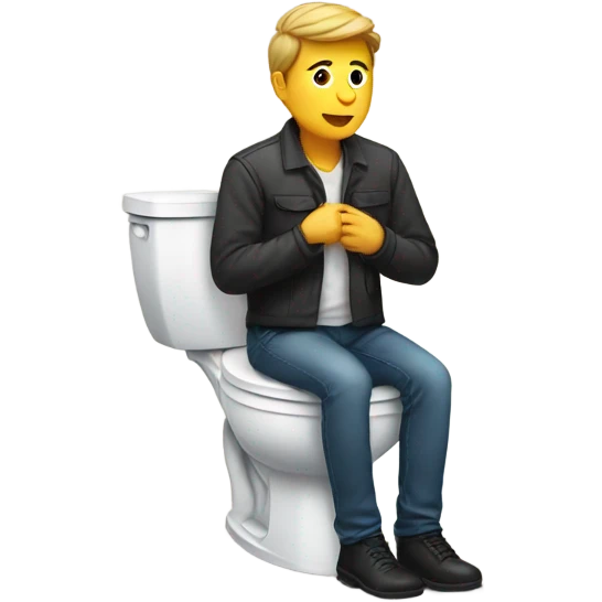 A man in a toilet emoji