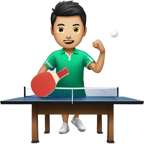 chinesse guys plays table tennis emoji