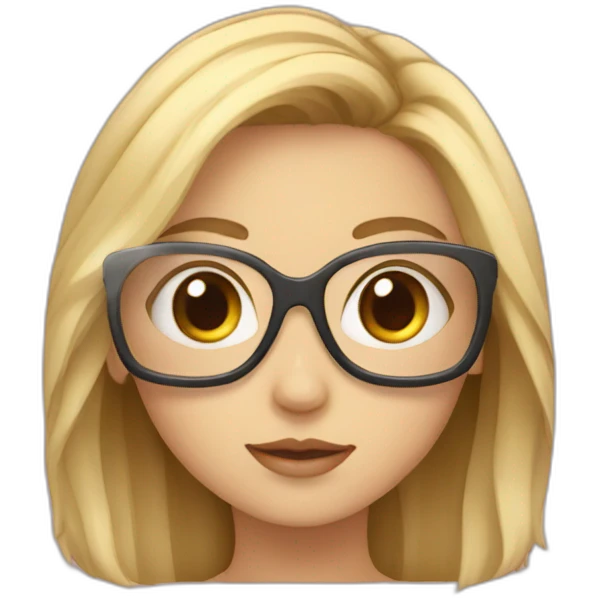girl with poloroid glass emoji