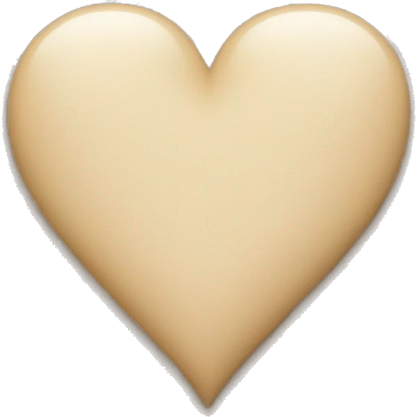 Beige heart  emoji