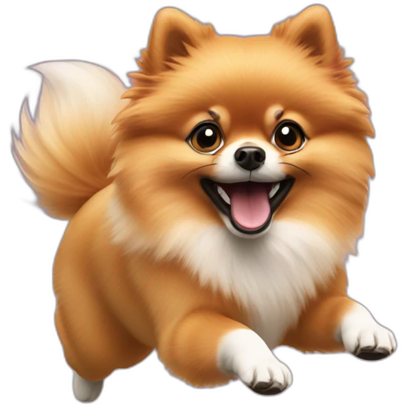 jumping pomeranian emoji