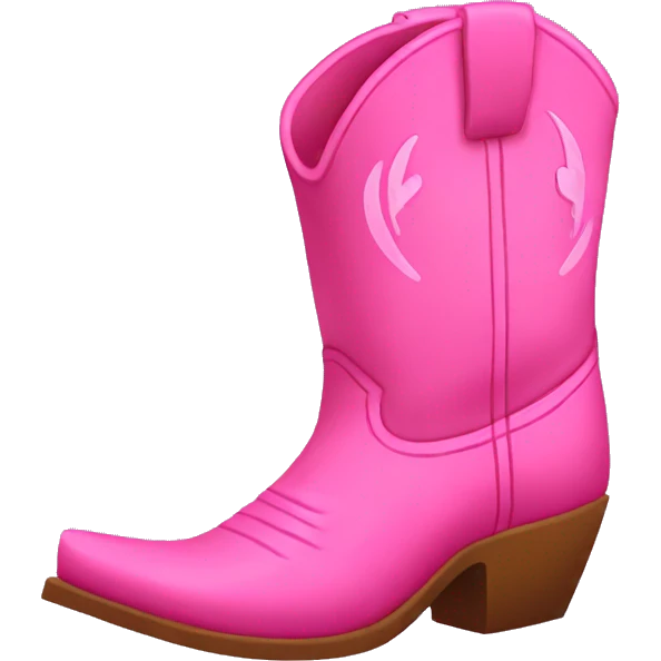 pink cowboy boots emoji