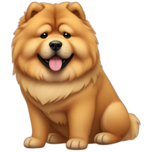 Chow chow wearing suite emoji