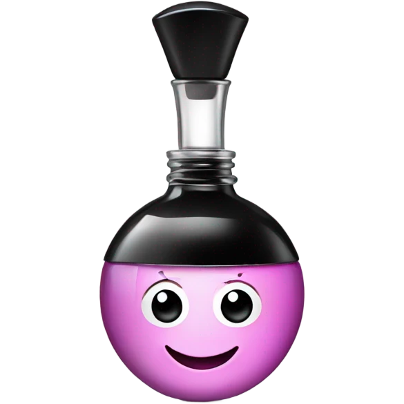 smiling perfume face with black cap emoji
