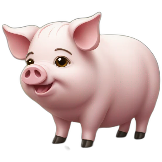 Ukrainian pig tombstone at the graveyard emoji