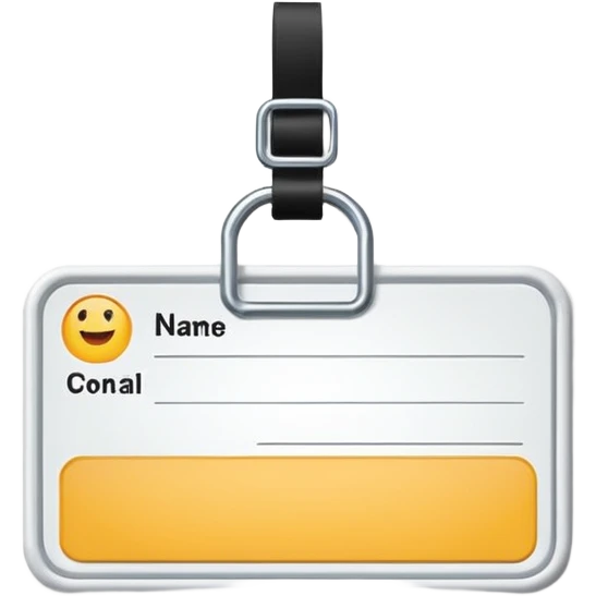 classic name tag sticker with the name Content on it and nothing else  emoji