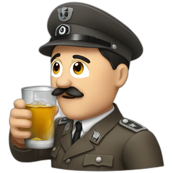 hitler drinking vodka emoji