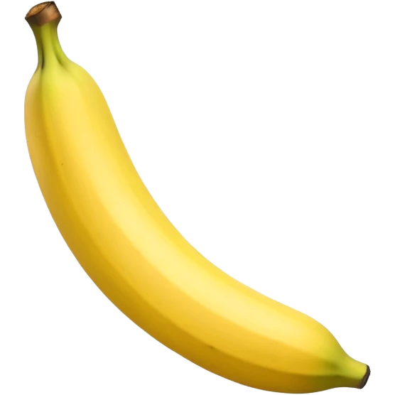 realistic shiny banana, simple style, iOS emoji style emoji