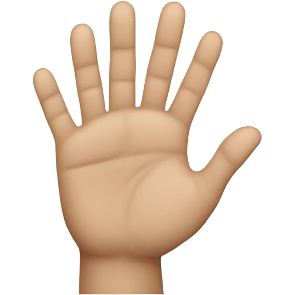 hand with fingers all closed together, to front emoji