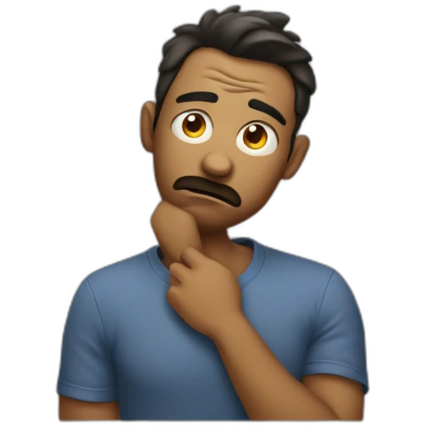 Confused and sleepy emoji