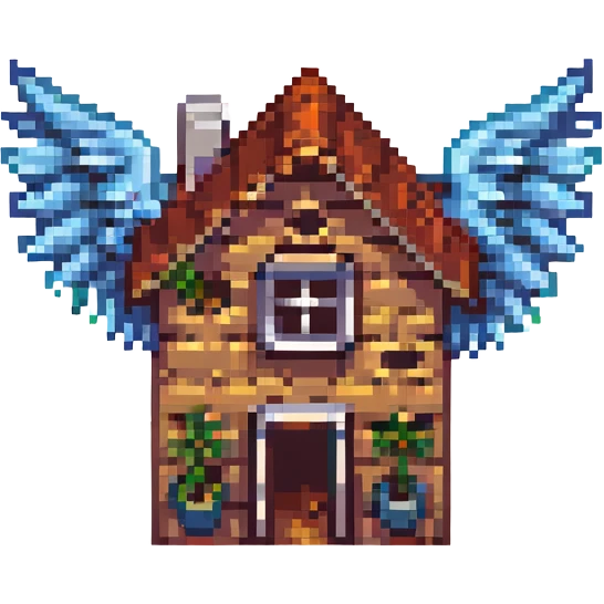 a house with wings emoji
