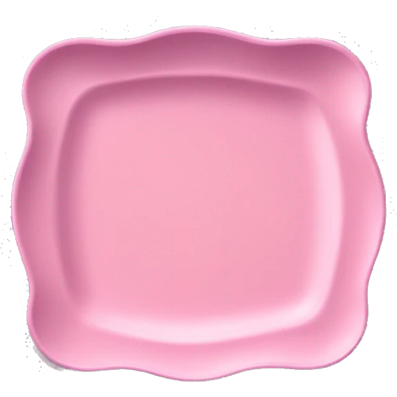 pink plate with wavy edges emoji