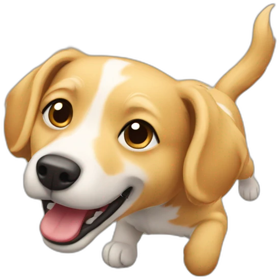 perro golden saltando emoji