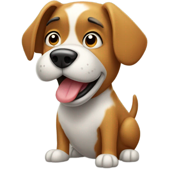 Dog pooping emoji