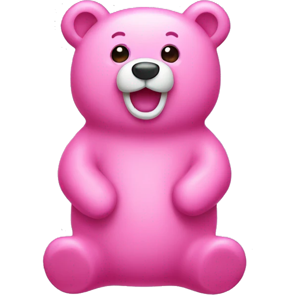 Pink gumy bear emoji