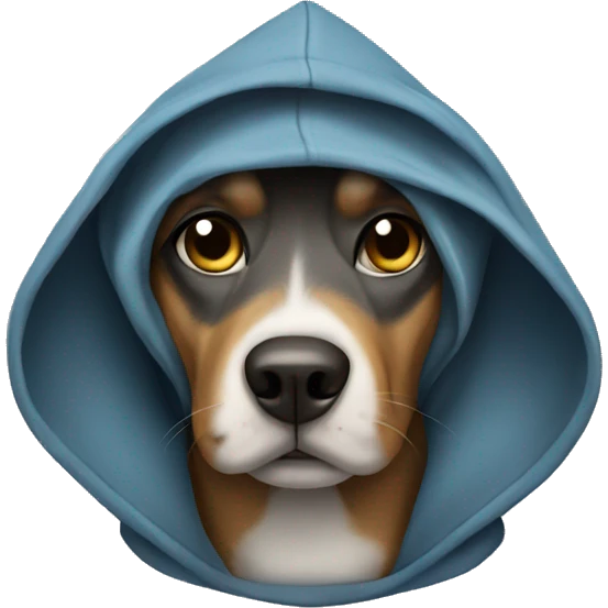 dog wearing a hoodie emoji