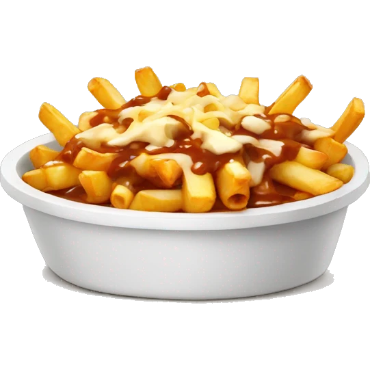 Poutine qui mange une poutine emoji
