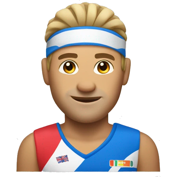 Emoji of David Åhman the beachvolley ball player. emoji