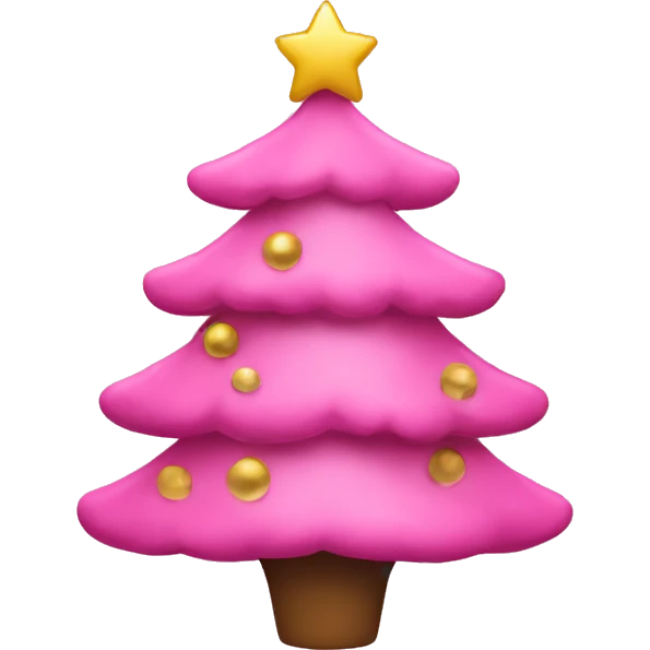 pink xmas tree emoji