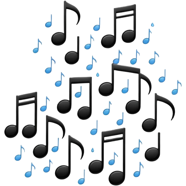 rain and music minimalist emoji