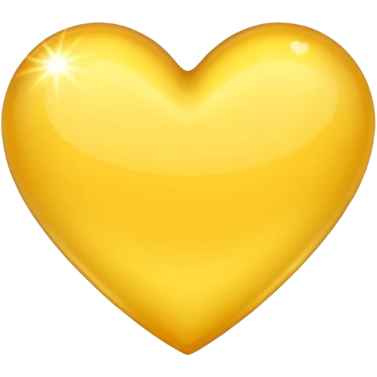 yellow heart with a shimmering effect emoji