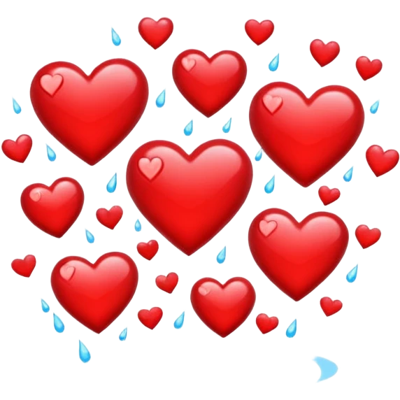 heart raining heart emoji