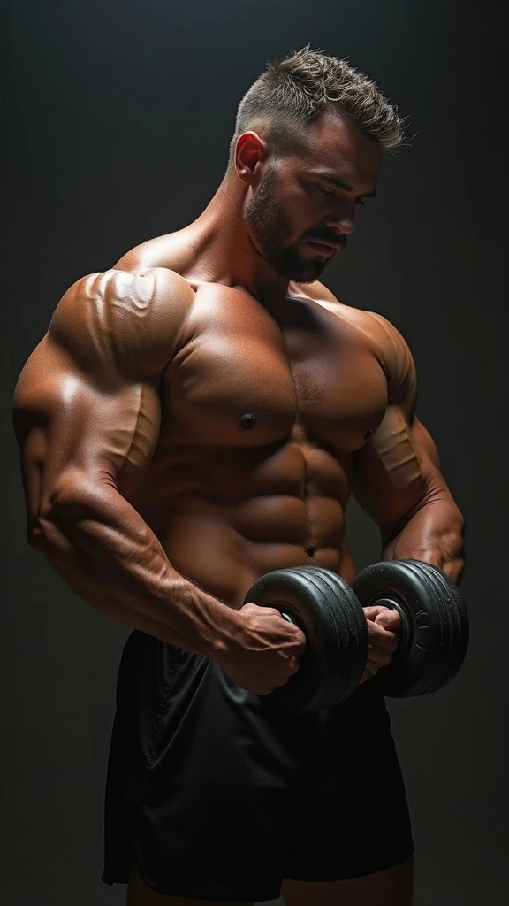 bodybuilder che dorme bene e questo gli porta tanto benessere e salute emoji