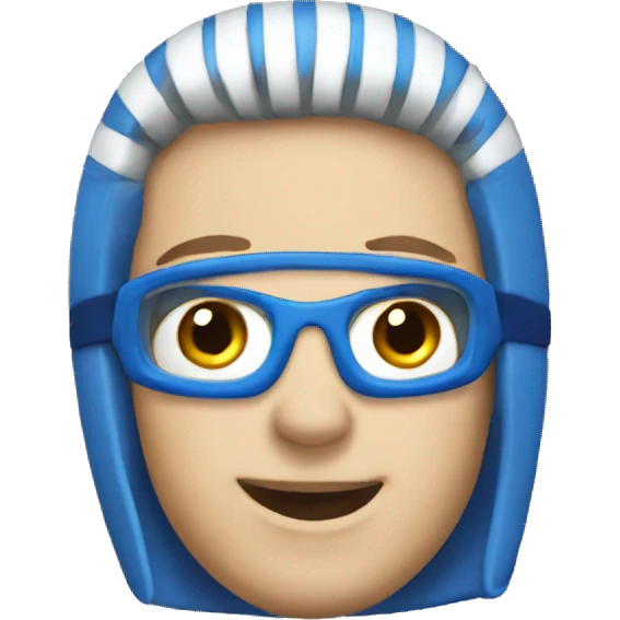 Blue racecare emoji